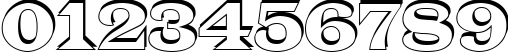 Пример написания цифр шрифтом a_LatinoSh