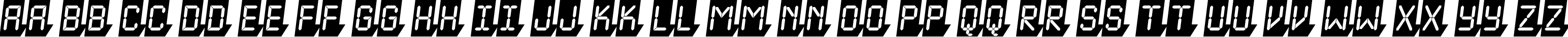 Пример написания английского алфавита шрифтом a_LCDNova3DCmObl