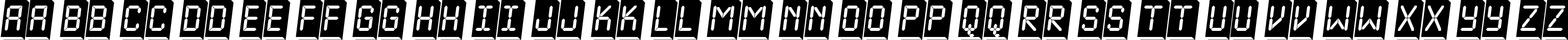 Пример написания английского алфавита шрифтом a_LCDNova3DPlObl
