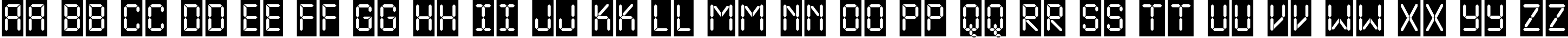 Пример написания английского алфавита шрифтом a_LCDNovaCm