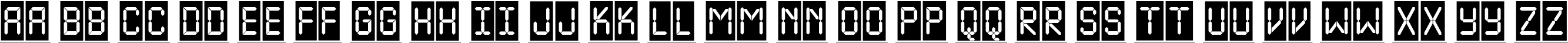 Пример написания английского алфавита шрифтом a_LCDNovaCmFr