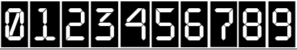 Пример написания цифр шрифтом a_LCDNovaCmFr