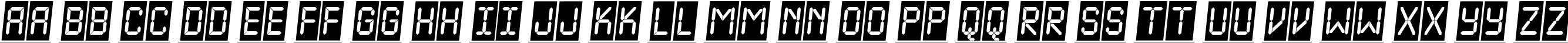 Пример написания английского алфавита шрифтом a_LCDNovaCmFrObl