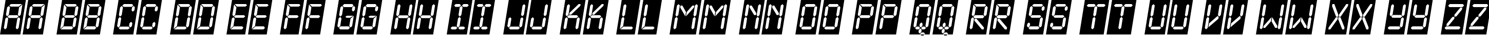 Пример написания английского алфавита шрифтом a_LCDNovaCmObl