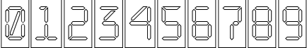 Пример написания цифр шрифтом a_LCDNovaCmOtl