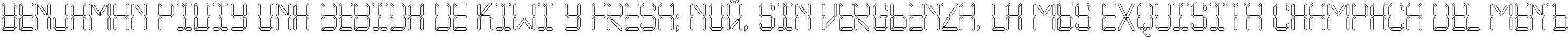 Пример написания шрифтом a_LCDNovaOtl текста на испанском