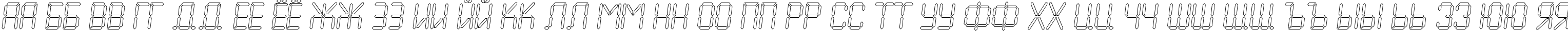 Пример написания русского алфавита шрифтом a_LCDNovaOtlObl