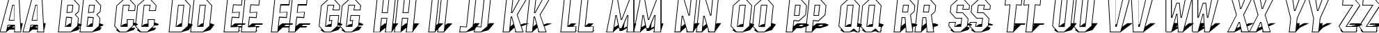 Пример написания английского алфавита шрифтом a_MachinaNova3DSh
