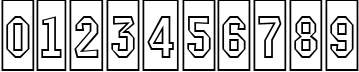 Пример написания цифр шрифтом a_MachinaNovaCmOtl