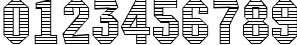 Пример написания цифр шрифтом a_MachinaNovaStrMini