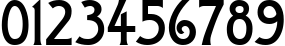 Пример написания цифр шрифтом a_Moderno
