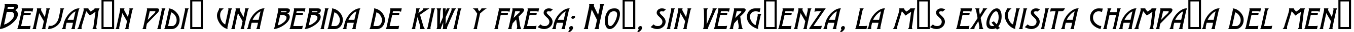 Пример написания шрифтом a_ModernoCaps Italic текста на испанском