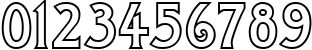 Пример написания цифр шрифтом a_ModernoCapsOtl