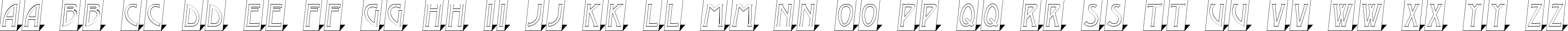 Пример написания английского алфавита шрифтом a_ModernoCmOtl3DSh