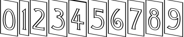 Пример написания цифр шрифтом a_ModernoCmOtlDn