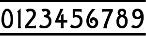 Пример написания цифр шрифтом a_ModernoDcFr