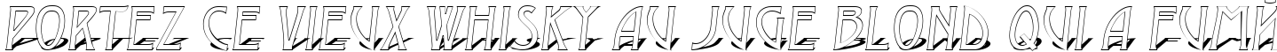 Пример написания шрифтом a_ModernoOtl3DSh текста на французском