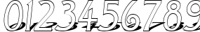 Пример написания цифр шрифтом a_ModernoOtl3DSh