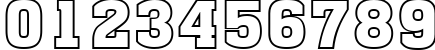 Пример написания цифр шрифтом a_MonumentoTitulOtl Bold