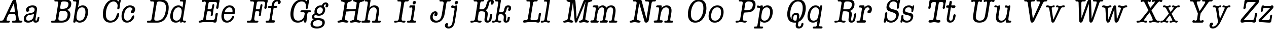 Пример написания английского алфавита шрифтом a_OldTyperNr Italic