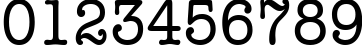 Пример написания цифр шрифтом a_OldTyperTitulNr