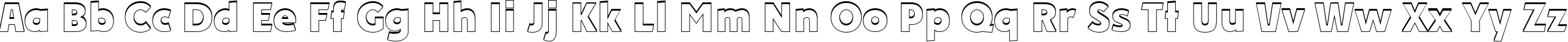 Пример написания английского алфавита шрифтом a_PlakatCmplSh ExtraBold