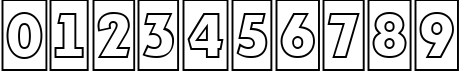 Пример написания цифр шрифтом a_PlakatTitulCmOtl