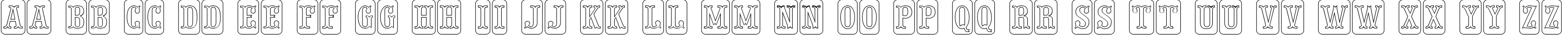 Пример написания английского алфавита шрифтом a_PresentumNrCmDcOtl