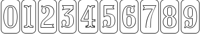 Пример написания цифр шрифтом a_PresentumNrCmDcOtl