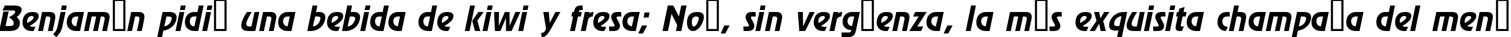 Пример написания шрифтом a_RewinderDemi Italic текста на испанском