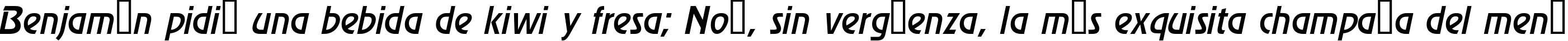 Пример написания шрифтом a_RewinderMedium Italic текста на испанском