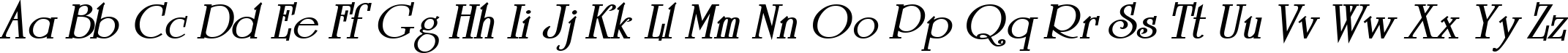Пример написания английского алфавита шрифтом a_Romanus BoldItalic