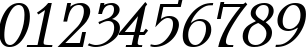 Пример написания цифр шрифтом a_Romanus BoldItalic