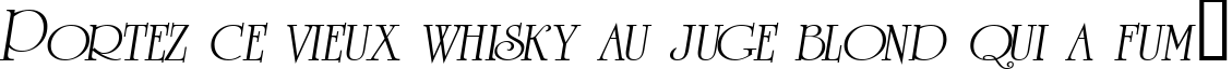 Пример написания шрифтом a_RomanusCps Italic текста на французском