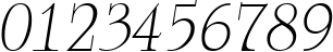 Пример написания цифр шрифтом a_RomanusCps Italic