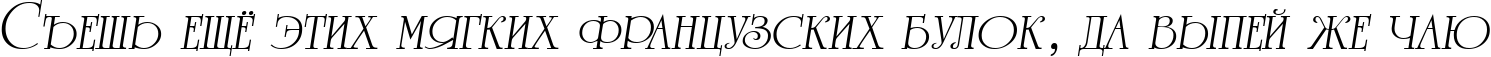 Пример написания шрифтом a_RomanusCps Italic текста на русском