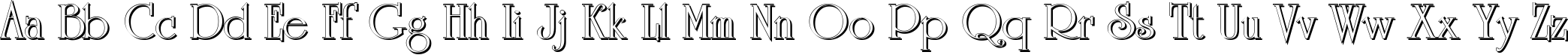 Пример написания английского алфавита шрифтом a_RomanusSh