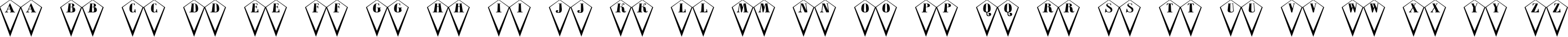 Пример написания английского алфавита шрифтом a_RombyOtlDn3D