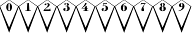 Пример написания цифр шрифтом a_RombyOtlDn3D