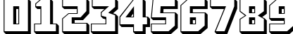Пример написания цифр шрифтом a_Simpler3D