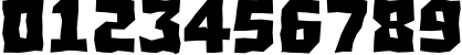 Пример написания цифр шрифтом a_SimplerBrk Bold