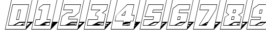 Пример написания цифр шрифтом a_SimplerCm3DSh