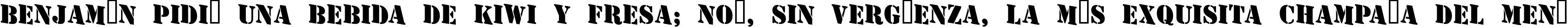 Пример написания шрифтом a_StamperDn Bold текста на испанском