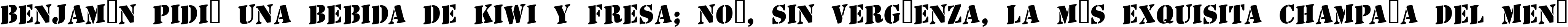 Пример написания шрифтом a_StamperUp Bold текста на испанском