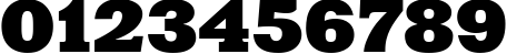 Пример написания цифр шрифтом Aardvark Normal