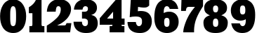 Пример написания цифр шрифтом Aardvark80n