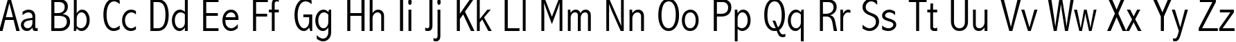 Пример написания английского алфавита шрифтом Abadi MT Condensed Light