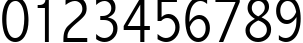 Пример написания цифр шрифтом Abadi MT Condensed Light