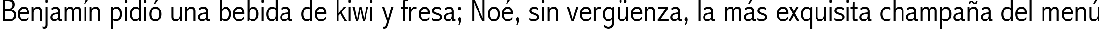 Пример написания шрифтом Abadi MT Condensed Light текста на испанском