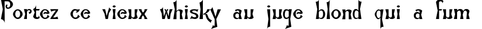 Пример написания шрифтом Abbat TYGRA текста на французском